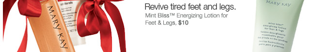 Revive tired feet and legs. | Mint Bliss™ Energizing Lotion for Feet & Legs, $10