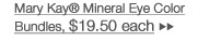 Intensify your eye color with shade bundles selected by expert makeup artists. Available in Brilliant Blue, Hypnotic Hazel, Gorgeous Green or Beautiful Brown. Mary Kay® Mineral Eye Color Bundles, $19.50 each